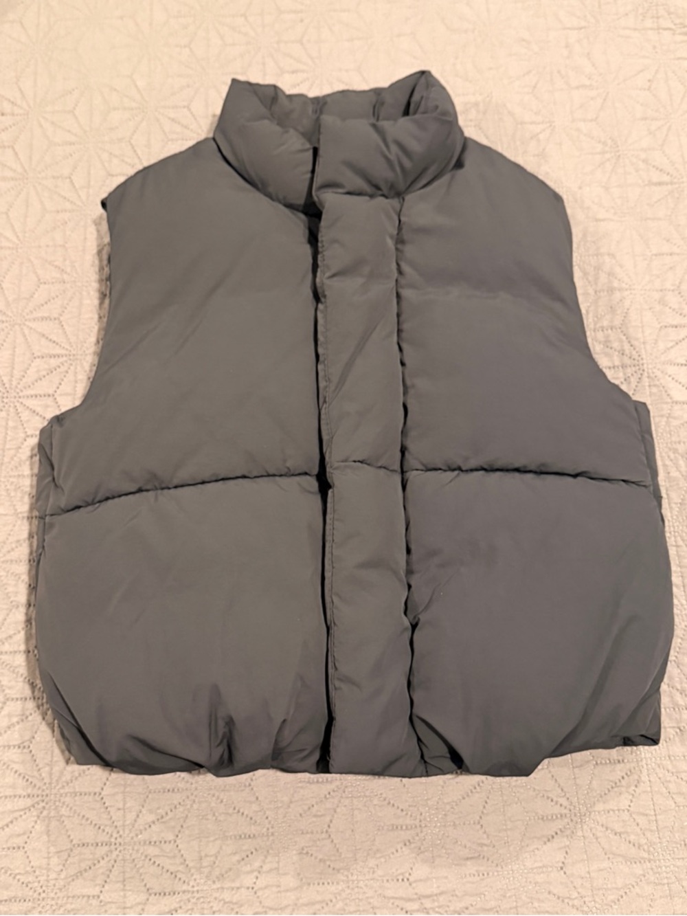 Zara Kids Quilted Puffer Vest - Gray